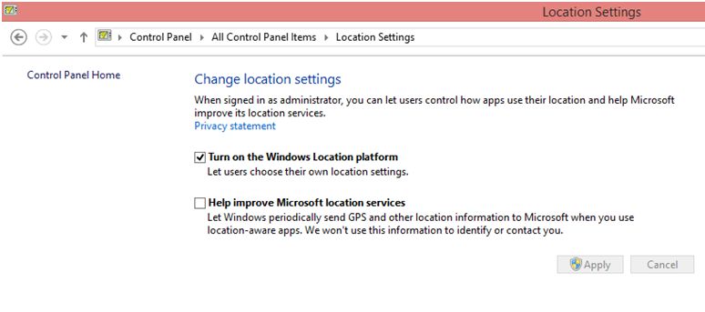 Disable location data capture